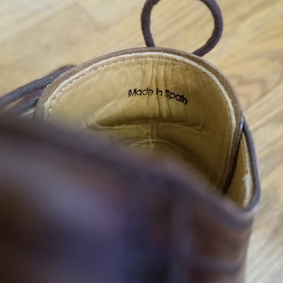 Magnanni Carlito Cap Toe Derby Lace Up Dress Shoes in Cognac 12M Brouge …